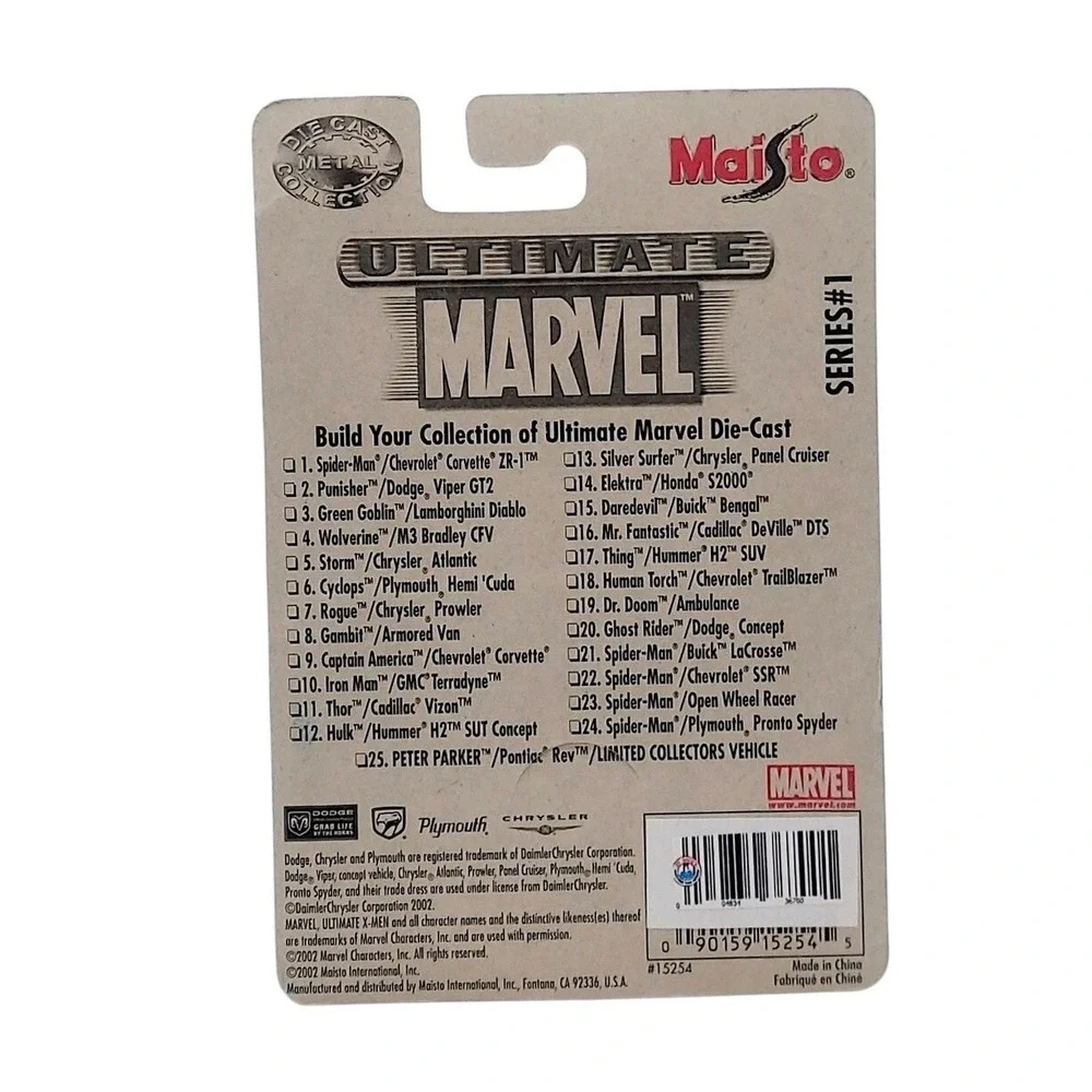 2002 Maisto Ultimate Marvel Series #1 Ghost Rider: Dodge Concept